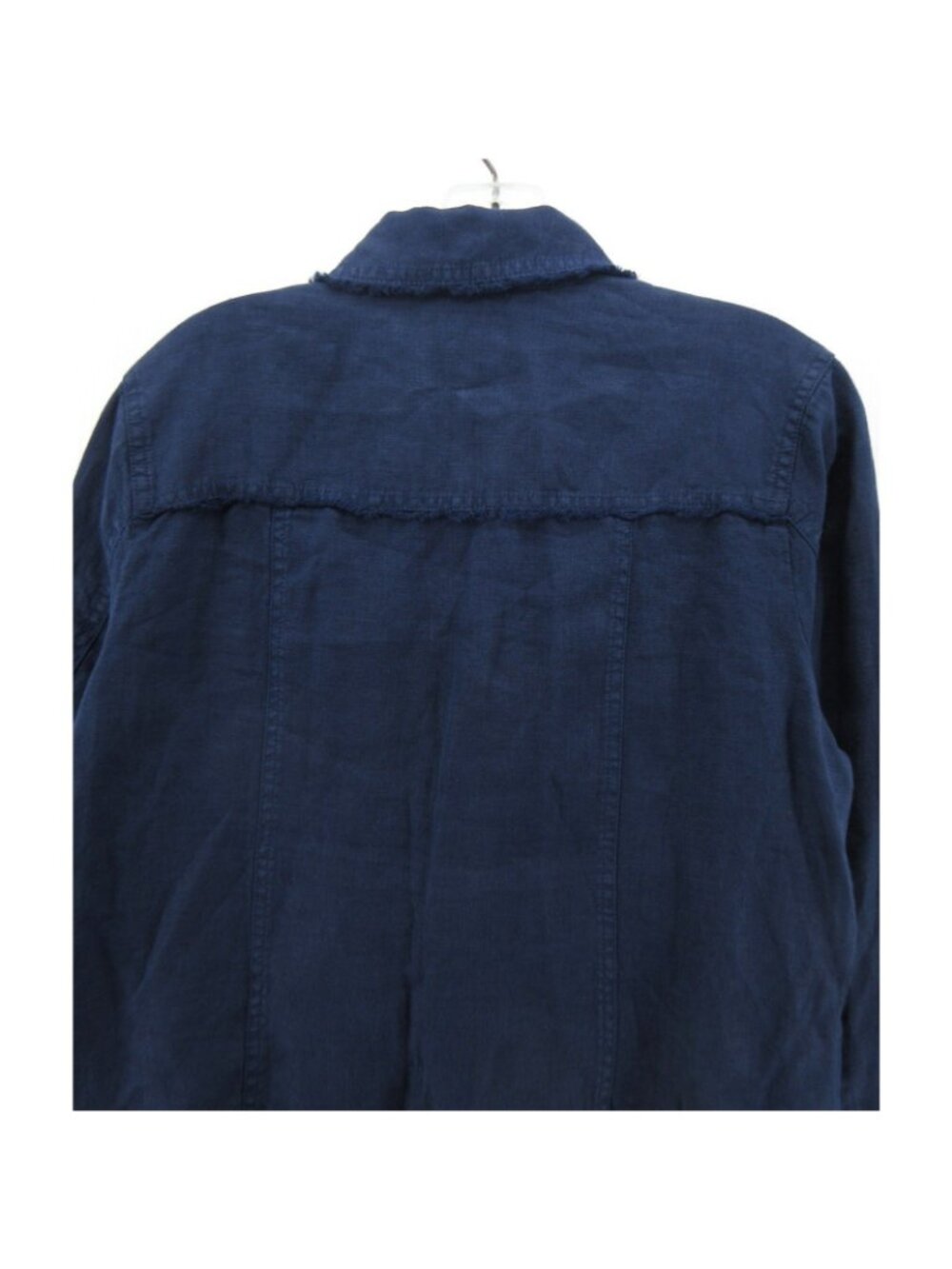 Tommy Bahama Top Small Navy Linen Trucker Shirt Button Up Pockets - Picture 8 of 11